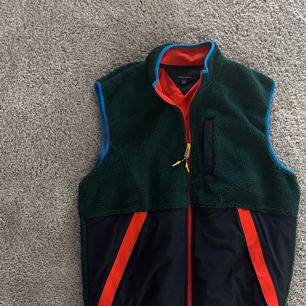 Tommy Hilfiger Green and Black Sweater Vest